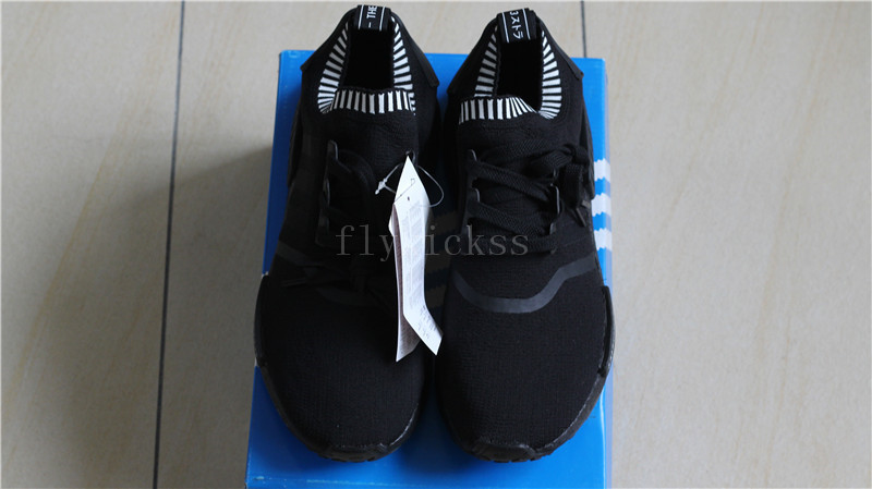 Real Boost Adidas NMD R1 Primeknit Blackout Triple Black